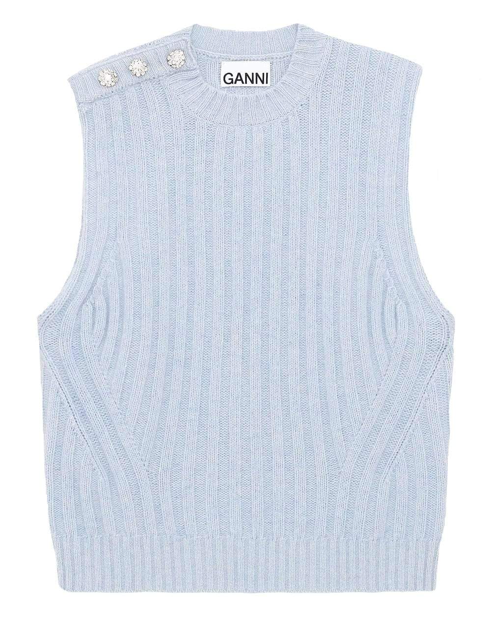 GANNI-Wool Mix Top-