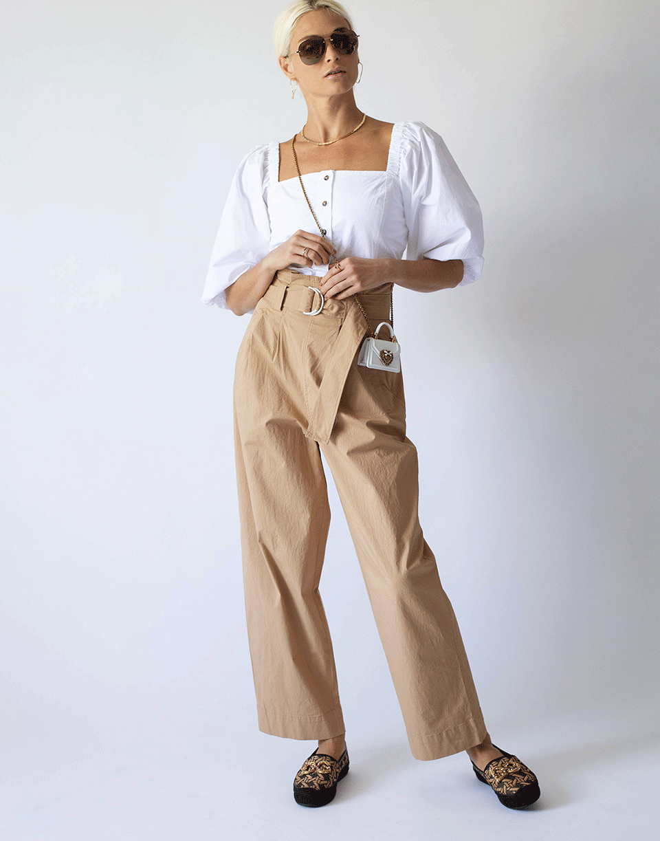 GANNI-Cotton Poplin Blouse-