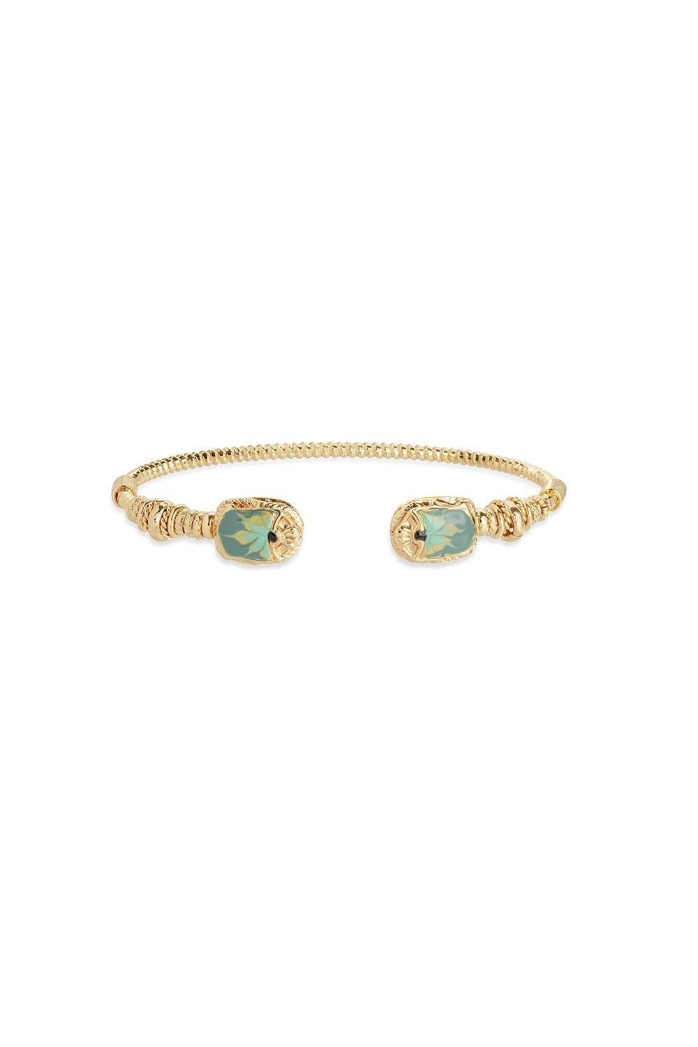 Large Duality Scarmouche Twist Bracelet-BLUE/GRN-JEWELRYBOUTIQUEBRACELET O-GAS BIJOUX