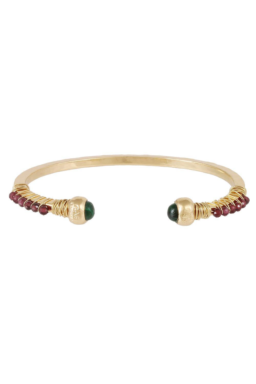 Malachite Sari Bis Bracelet-GRN/PRPL-JEWELRYBOUTIQUEBRACELET O-GAS BIJOUX