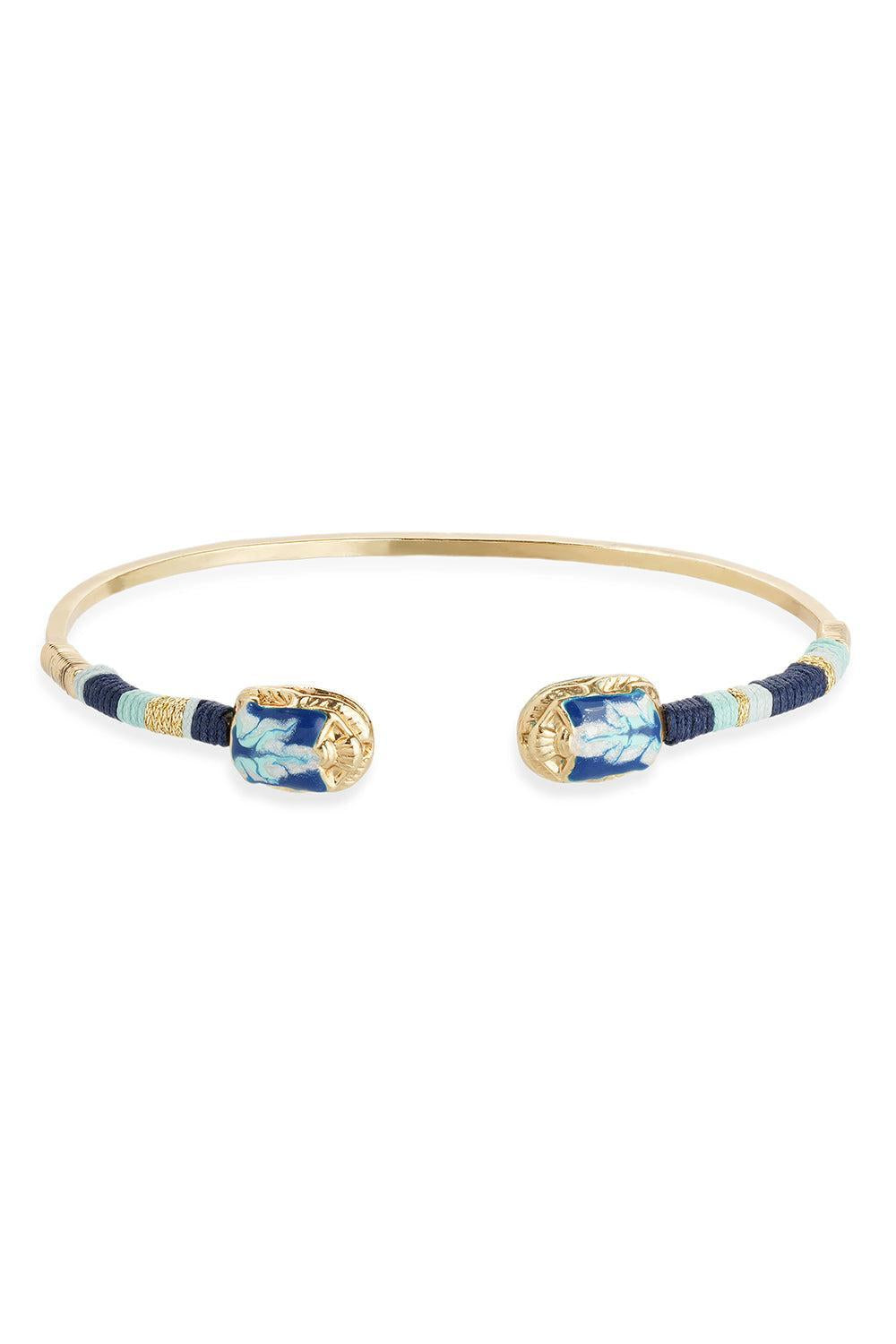 Navy Turquoise Duality Scara Bracelet-NAVY/TRQ-JEWELRYBOUTIQUEBRACELET O-GAS BIJOUX