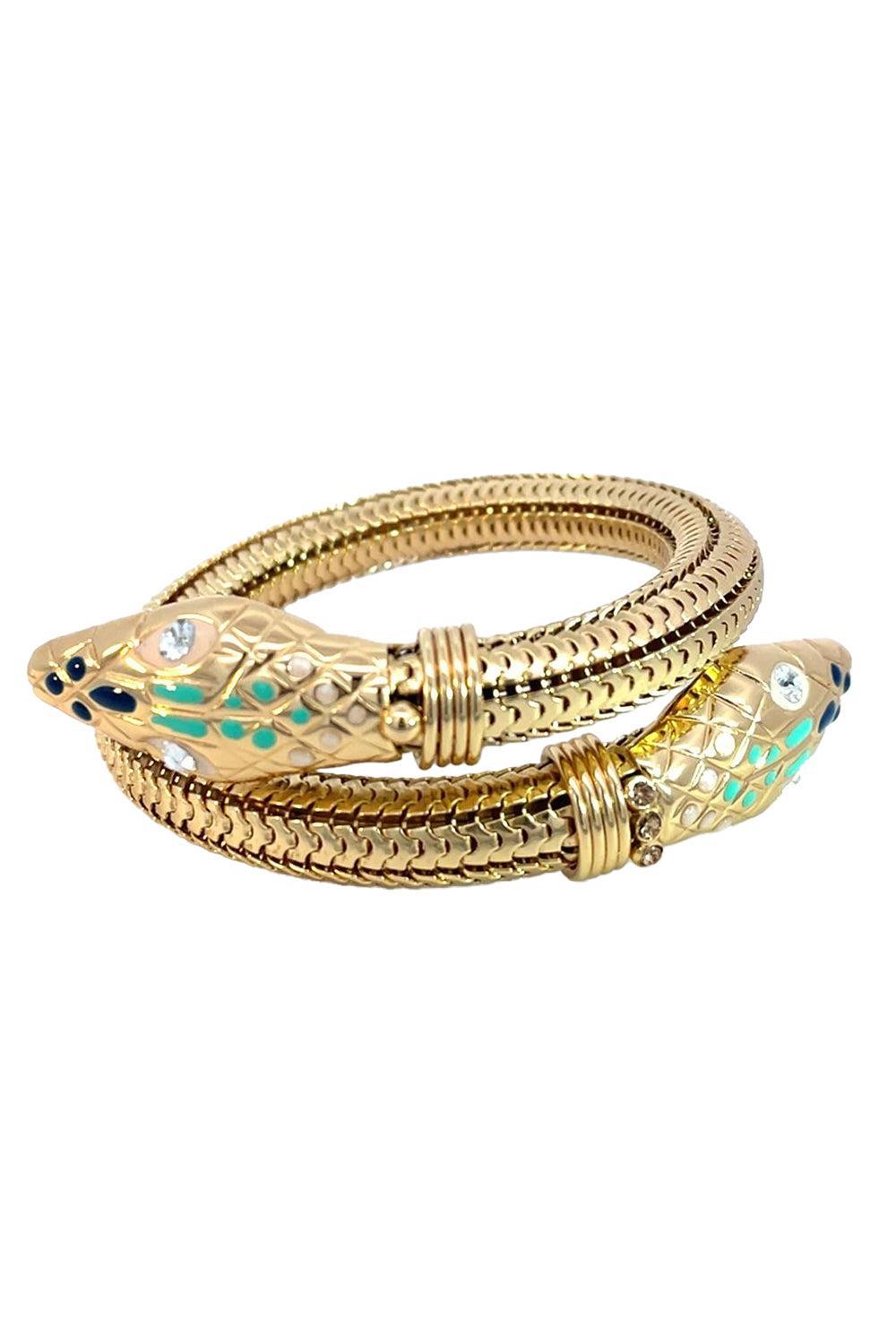 Blue Cobra Bracelet-TURQ BLU-JEWELRYBOUTIQUEBRACELET O-GAS BIJOUX