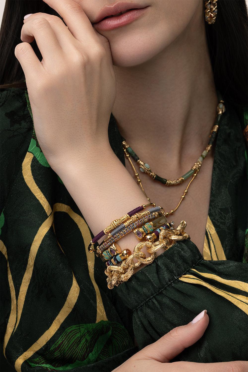 Lyre Bracelet-YELLOW-JEWELRYBOUTIQUEBRACELET O-GAS BIJOUX