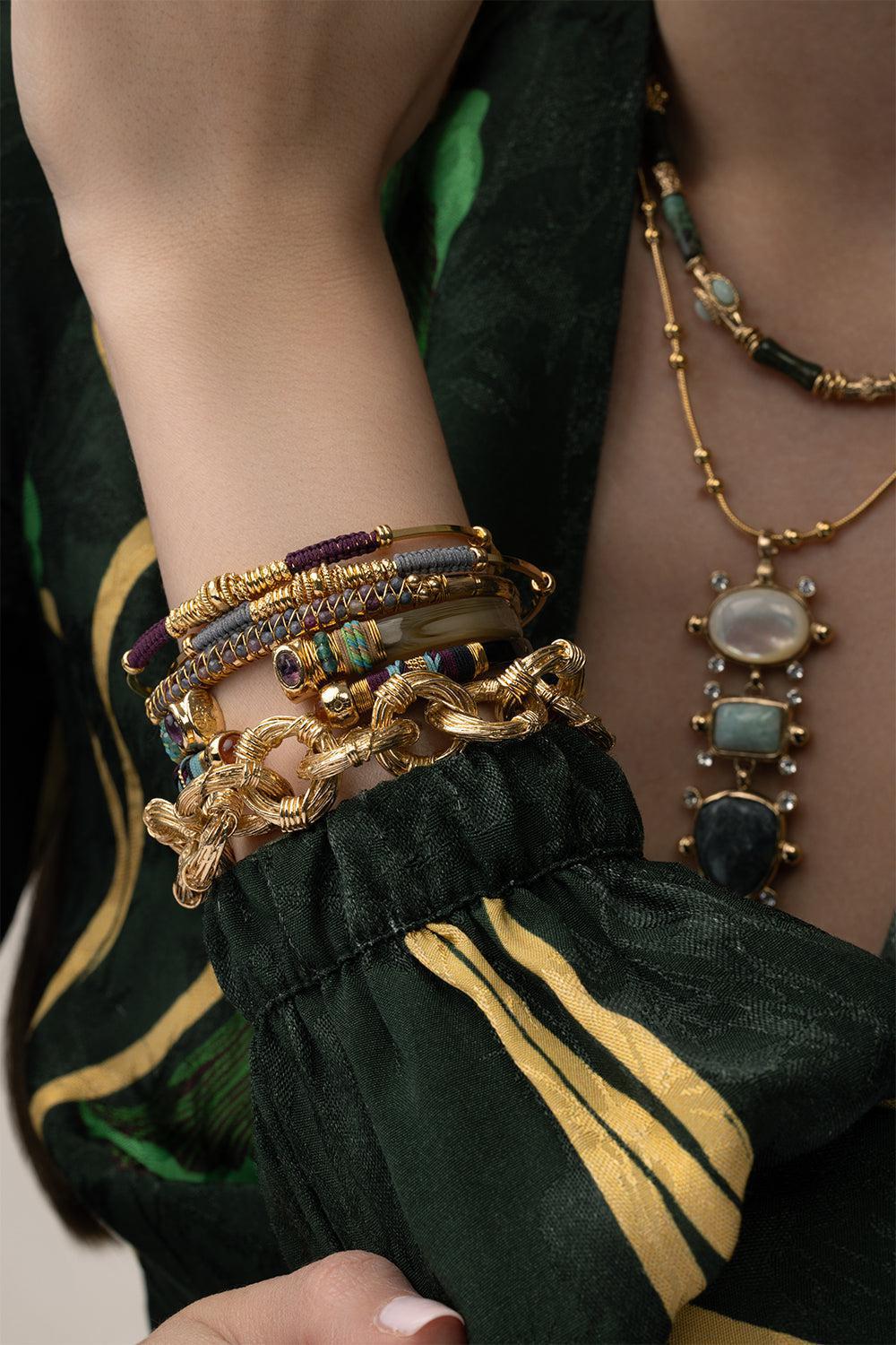 Lyre Bracelet-YELLOW-JEWELRYBOUTIQUEBRACELET O-GAS BIJOUX