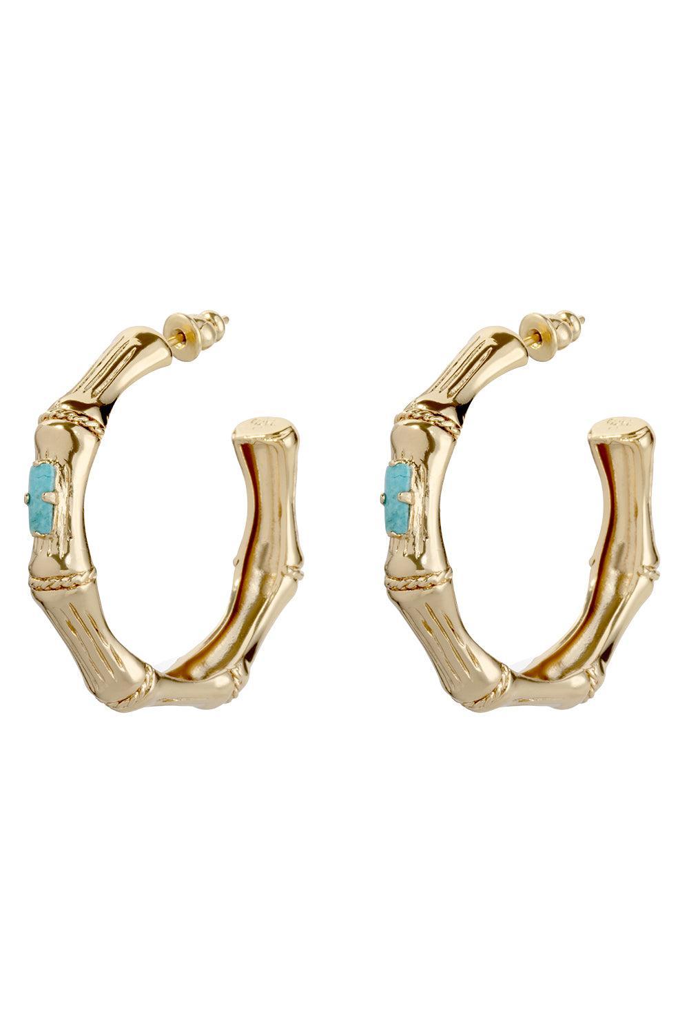 Blue Small Bamboo Strass Earrings-BLUE-JEWELRYBOUTIQUEEARRING-GAS BIJOUX