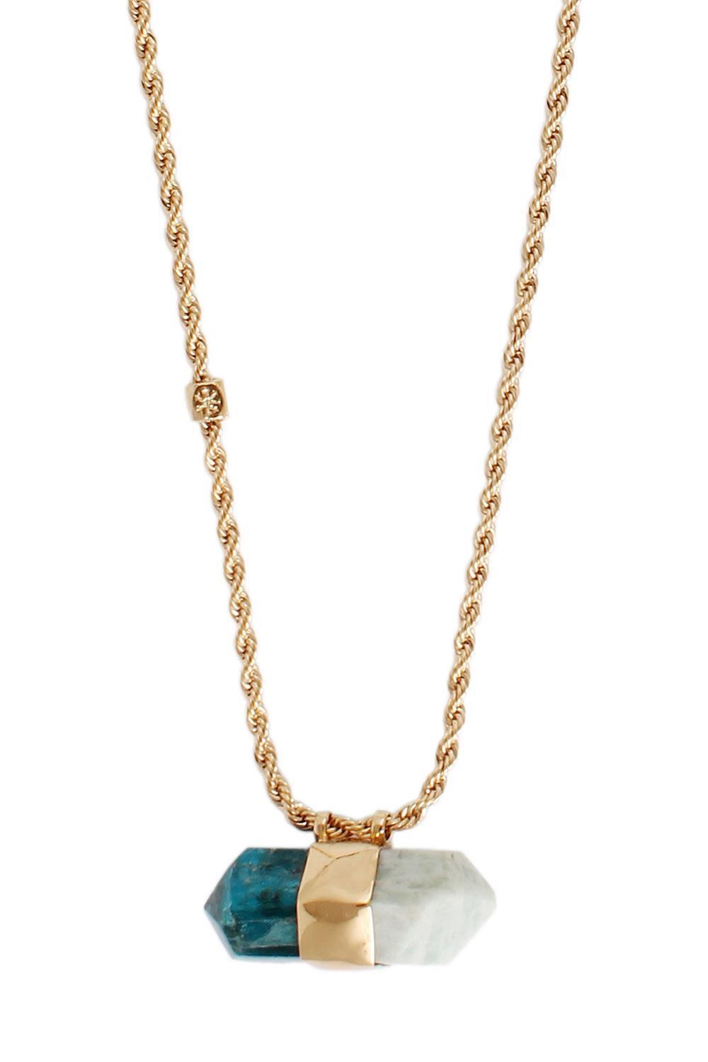 Large Aventurine Necklace-BL/GRN-JEWELRYBOUTIQUENECKLACE O-GAS BIJOUX