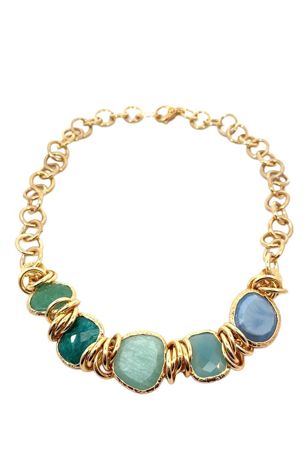 Green Sirena Necklace-GREEN-JEWELRYBOUTIQUENECKLACE O-GAS BIJOUX