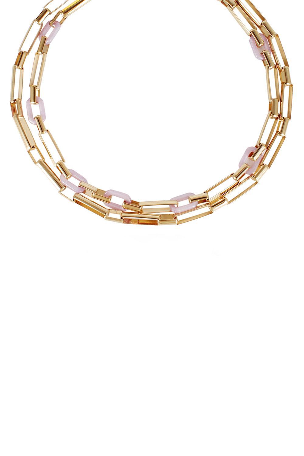 Collier Link Necklace - Purple-PRPL-JEWELRYBOUTIQUENECKLACE O-GAS BIJOUX
