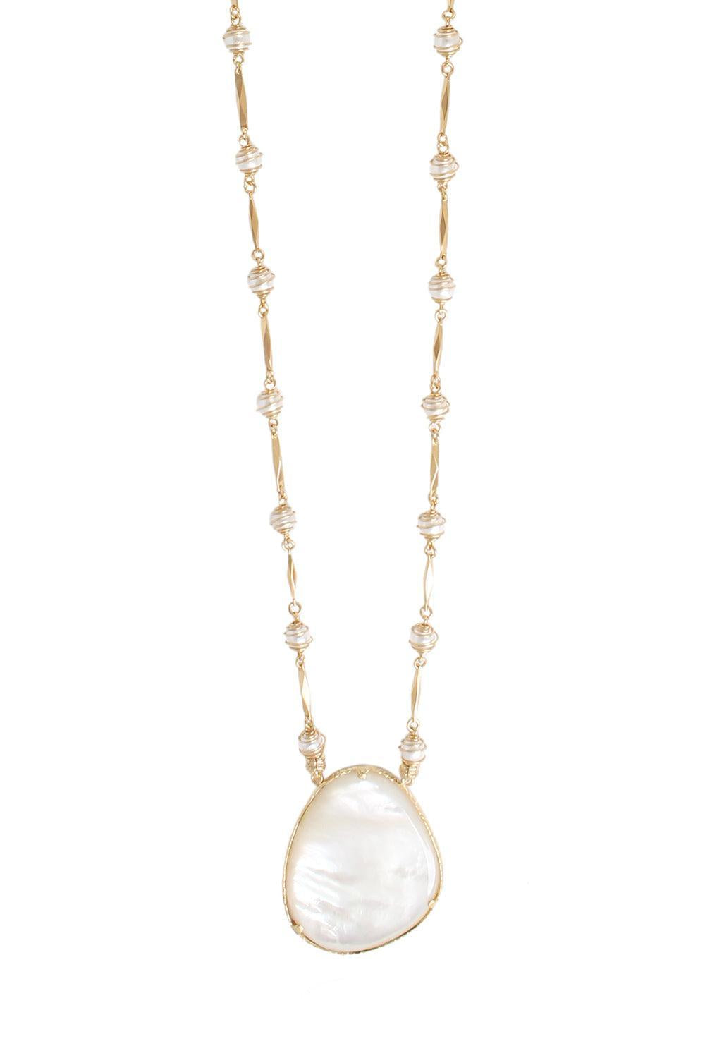 Long Perla Gipsea Necklace - White-WHITE-JEWELRYBOUTIQUENECKLACE O-GAS BIJOUX