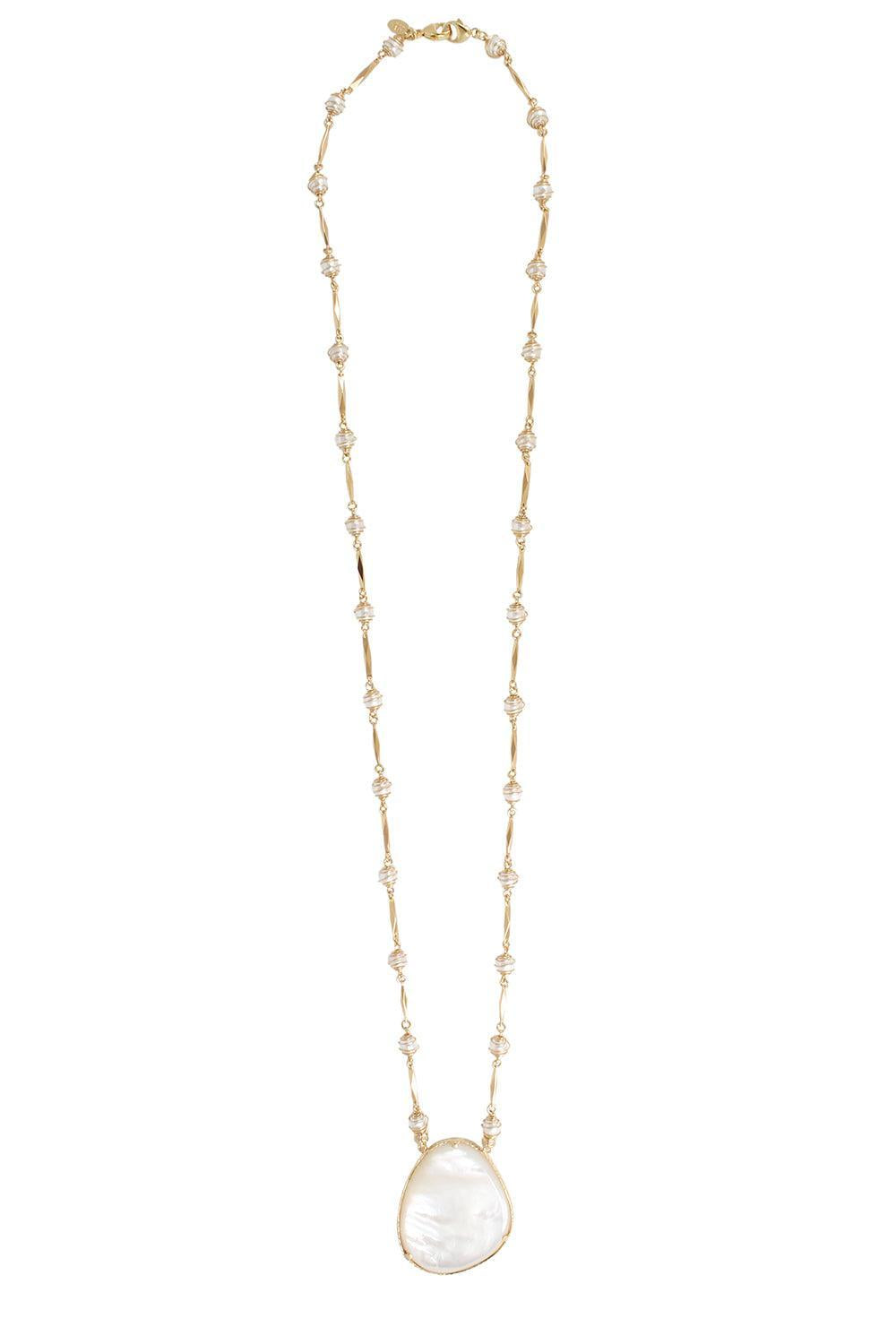 Long Perla Gipsea Necklace - White-WHITE-JEWELRYBOUTIQUENECKLACE O-GAS BIJOUX