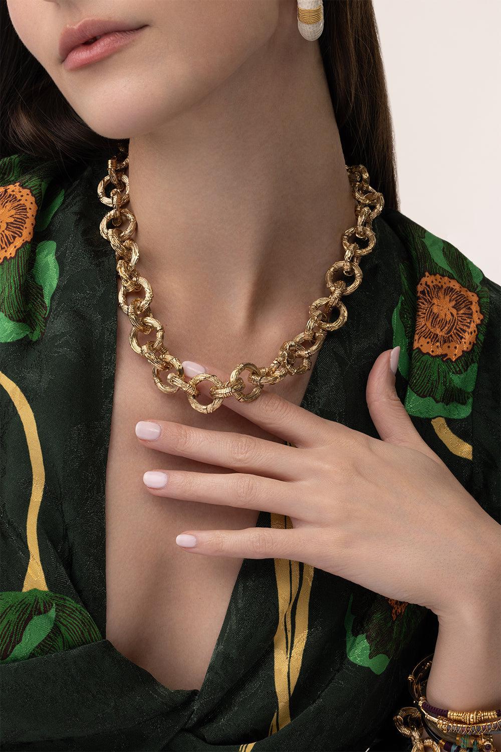 Maille Ariane Necklace-YELLOW-JEWELRYBOUTIQUENECKLACE O-GAS BIJOUX