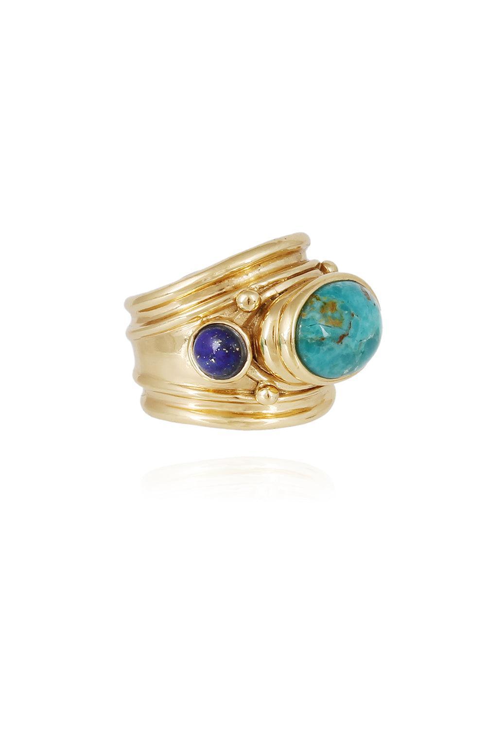 Amazonite Malachite Simone Ring-GRN/BLU-6.5-JEWELRYBOUTIQUERING-GAS BIJOUX