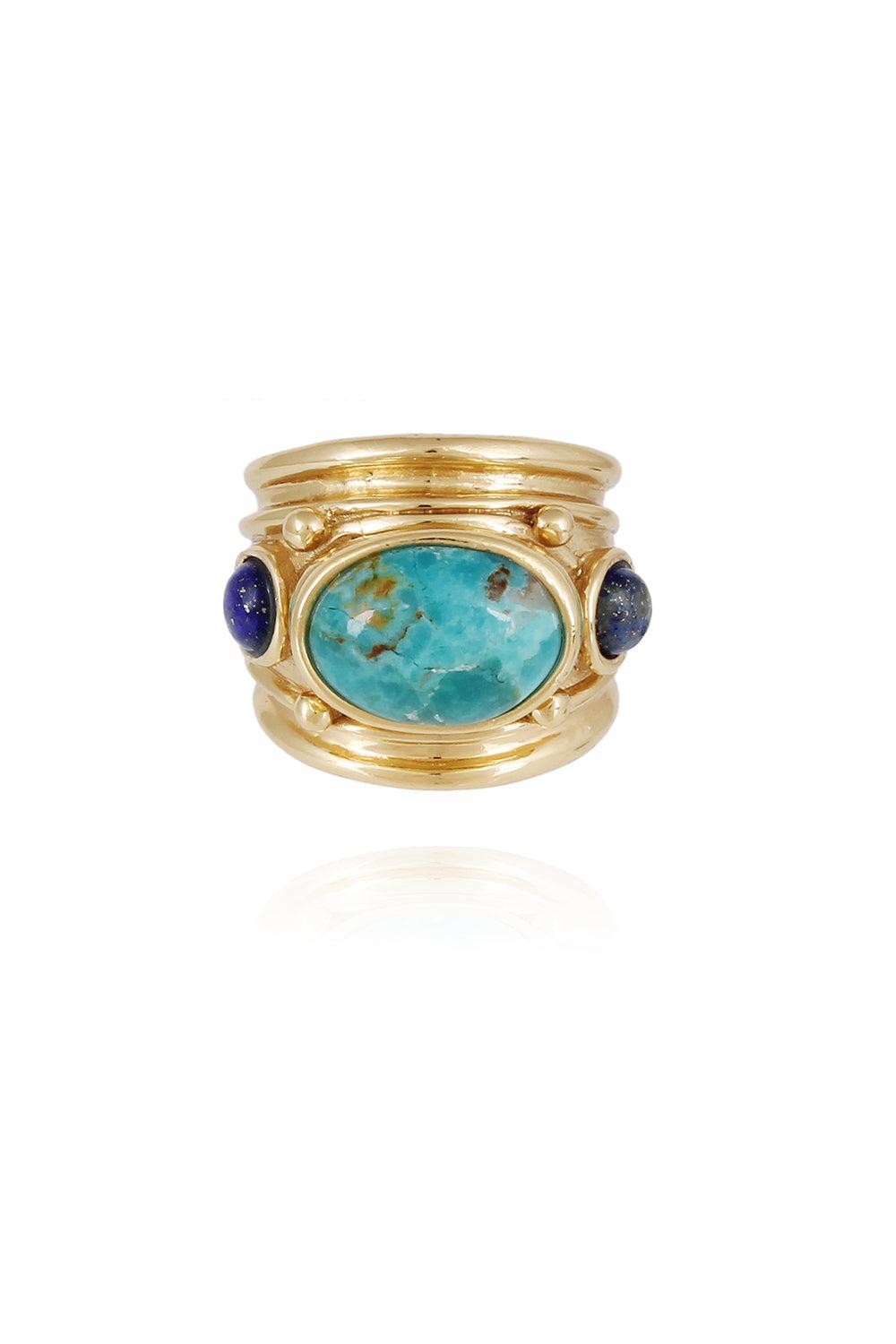 Amazonite Malachite Simone Ring-GRN/BLU-6.5-JEWELRYBOUTIQUERING-GAS BIJOUX