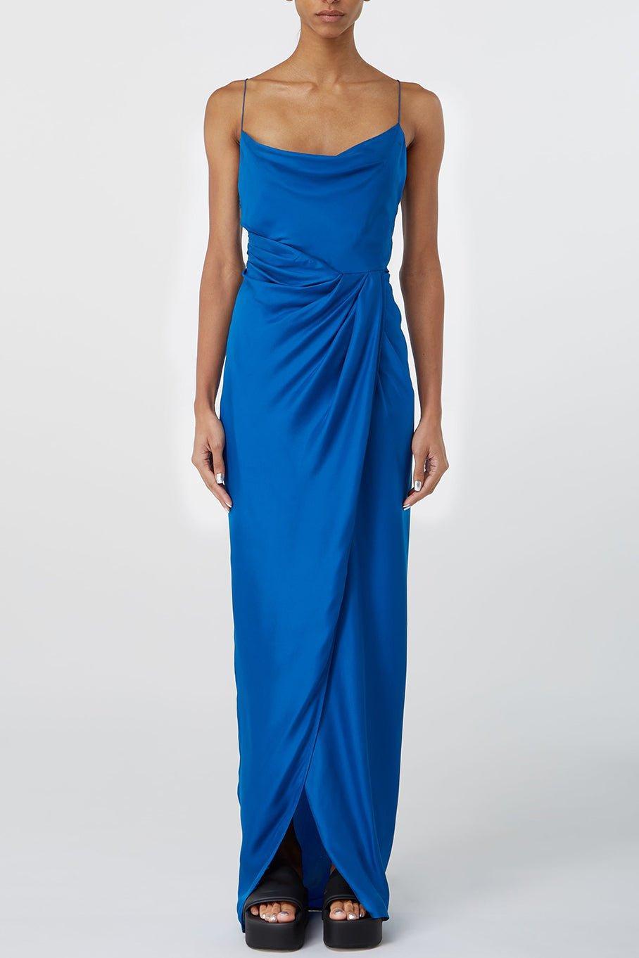 GAUGE81-Shiroi Faux Wrap Long Dress-