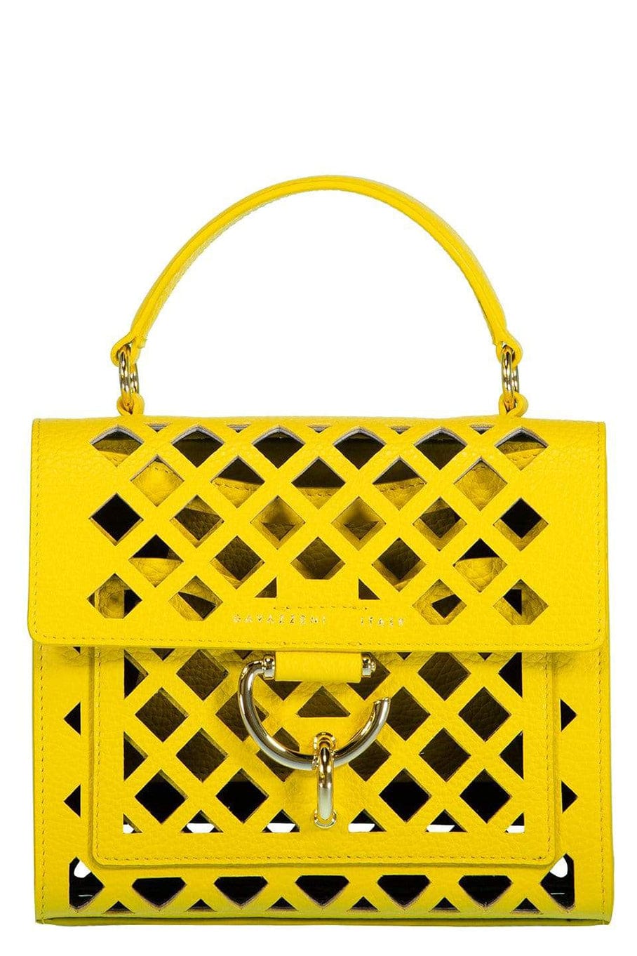 GAVAZZENI-Penelope S Plot Perforated Bag - Pollen-POLLEN