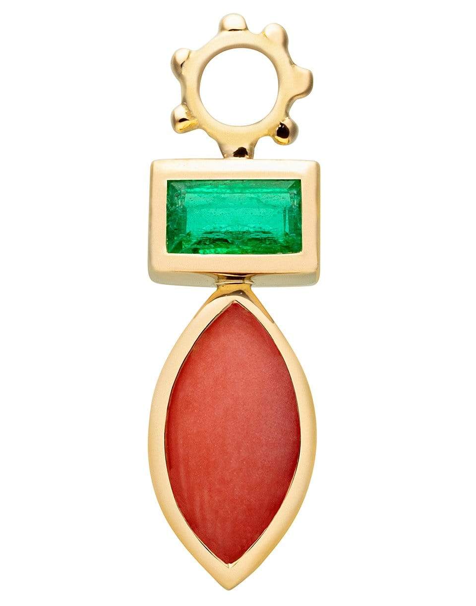 GAYA-Creole Shuttle Coral Charm-YELLOW GOLD