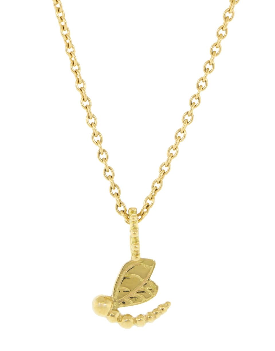 GAYA-Mini Dragonfly Pendant-YELLOW GOLD