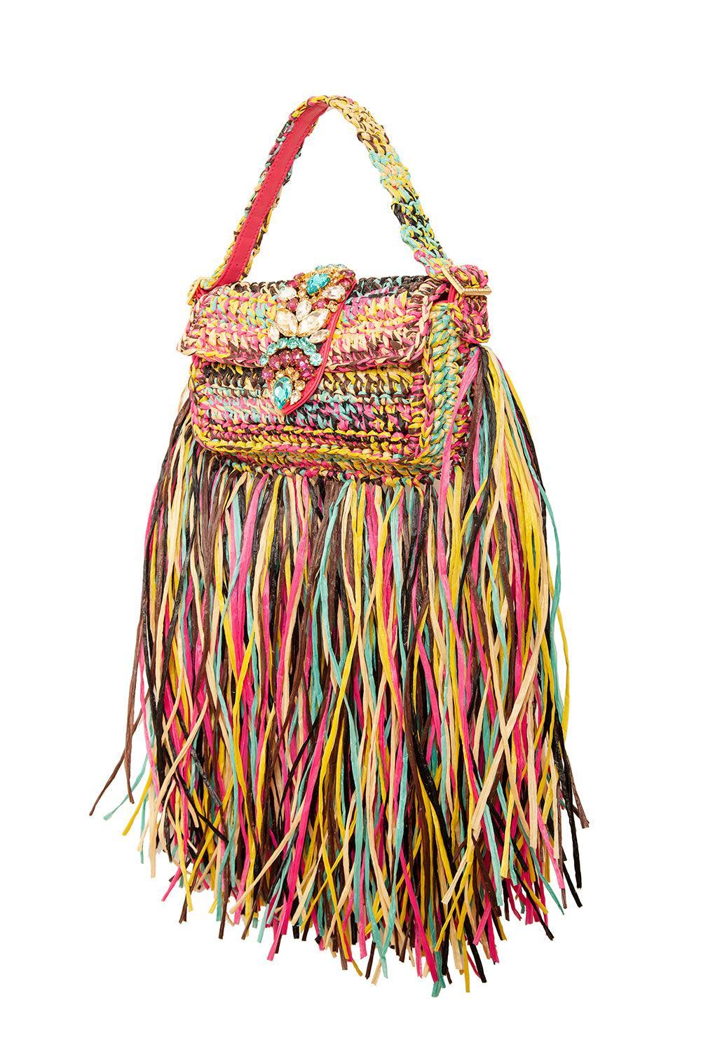 Habibi Fringe Bag - Multicolor-MULTI-O/S-HANDBAGTOP HANDLE-GEDEBE