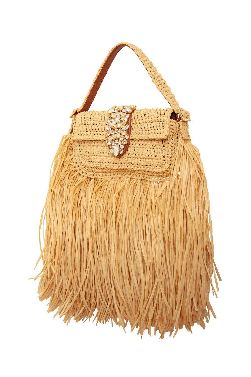 Habibi Fringe Bag - Natural-NATURAL-O/S-HANDBAGTOP HANDLE-GEDEBE