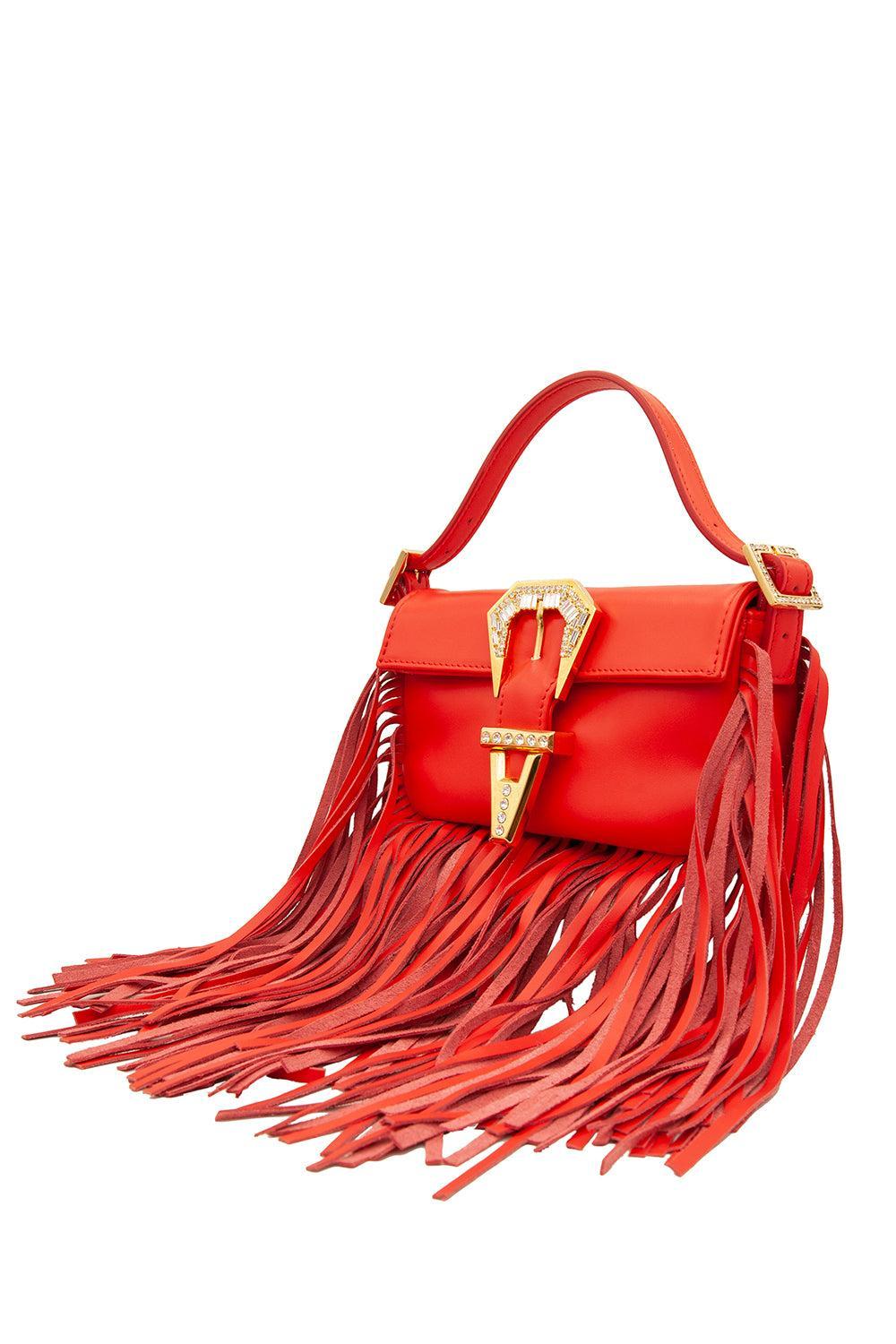 Mini Fringe Habibi Bag - Papaya-PAPAYA-O/S-HANDBAGTOP HANDLE-GEDEBE