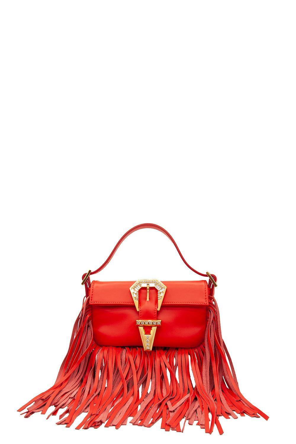 Mini Fringe Habibi Bag - Papaya-PAPAYA-O/S-HANDBAGTOP HANDLE-GEDEBE