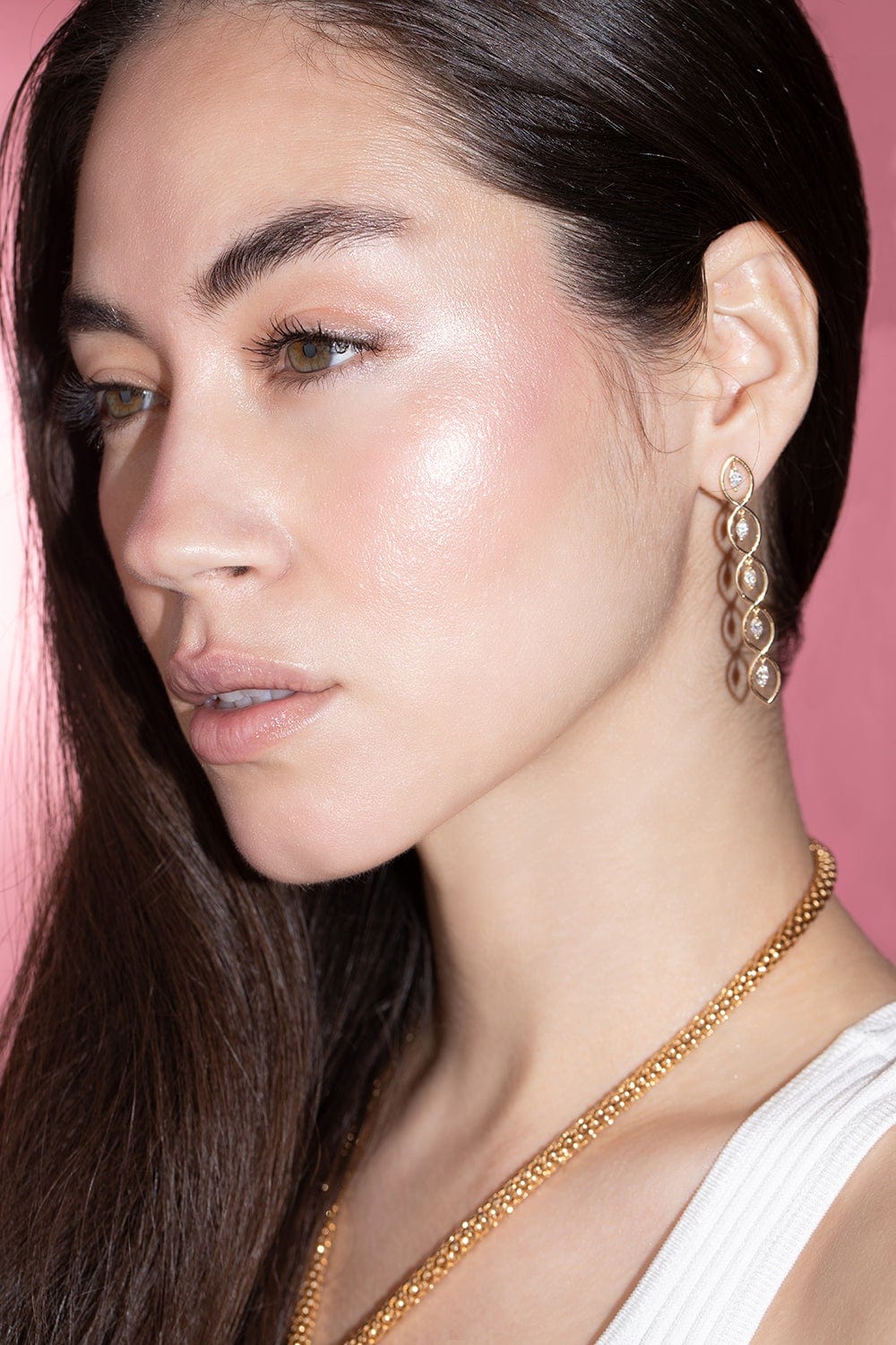 GEMELLA JEWELS-Diamond Qui-Qui Earrings-YELLOW GOLD