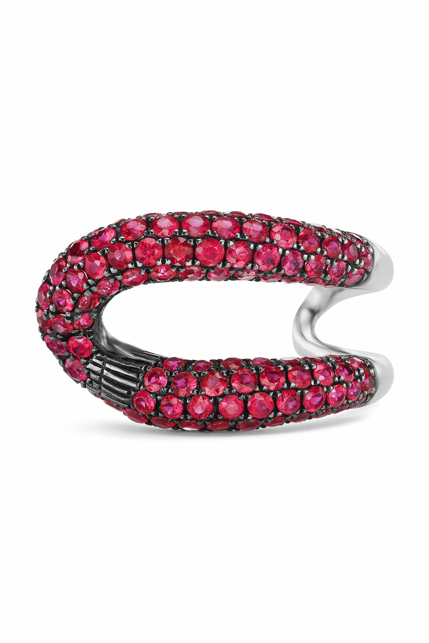 GEMELLA JEWELS-Ruby Intertwin Ring-BLACK GOLD