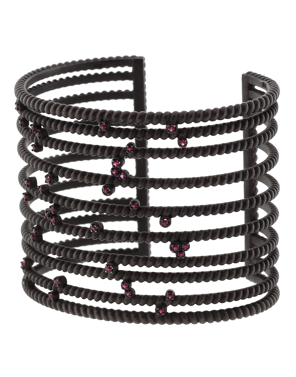 GEMFIELDS X MUSE-Nancy Newberg Ruby Twist Cuff-SILVER