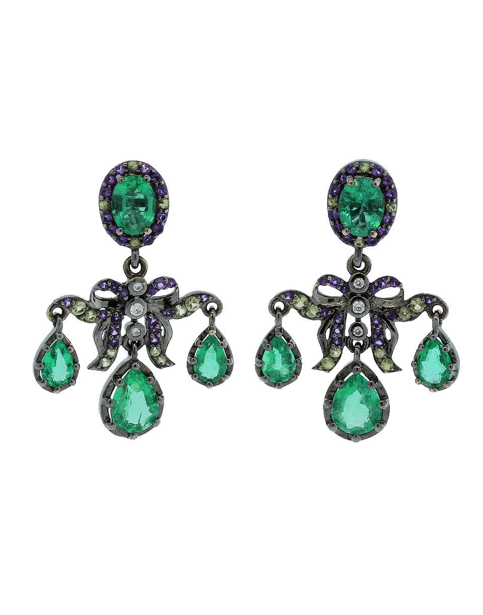 GEMFIELDS X MUSE-Girandole Earrings-BLACK GOLD