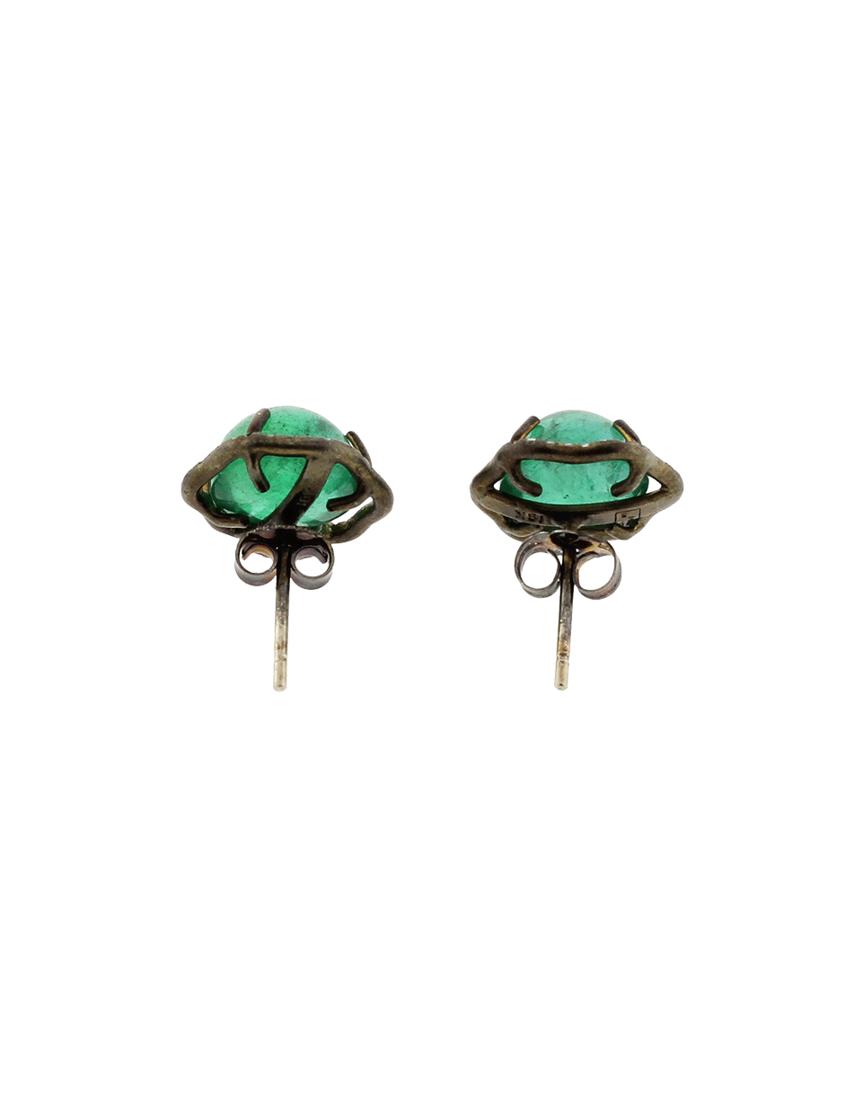 GEMFIELDS X MUSE-Small Equator Stud Earrings-BLACK GOLD