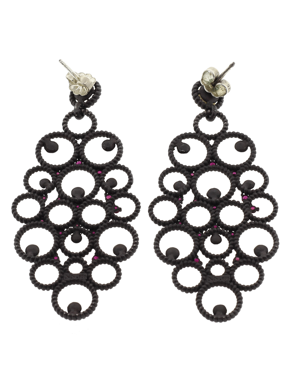 GEMFIELDS X MUSE-Ruby And Pearl Earrings-SILVER