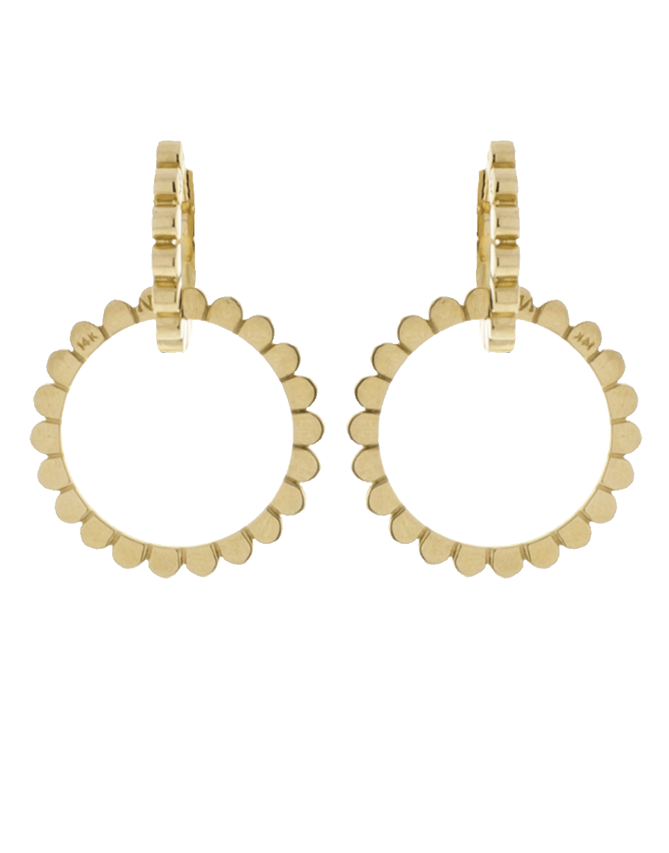 GEMFIELDS X MUSE-Emerald 3 Hoop Earrings-YELLOW GOLD