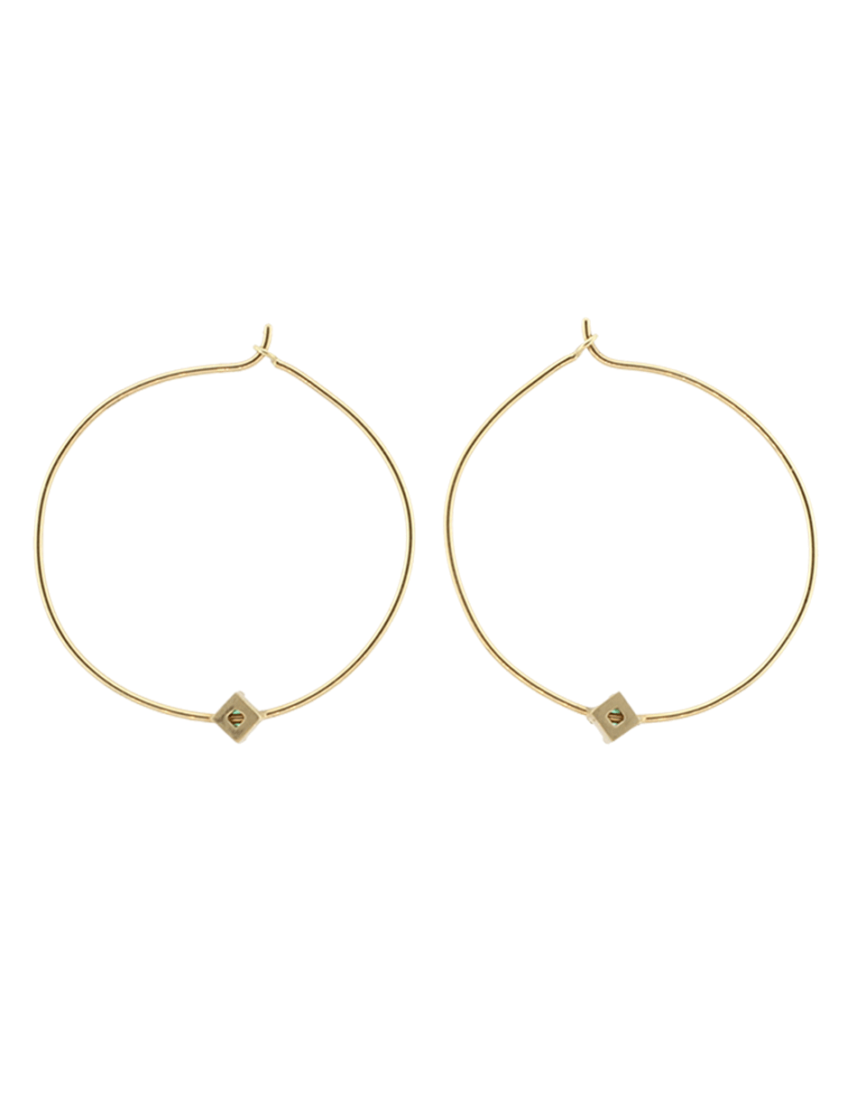 GEMFIELDS X MUSE-Nomad Berber Hoops Earrings-YELLOW GOLD