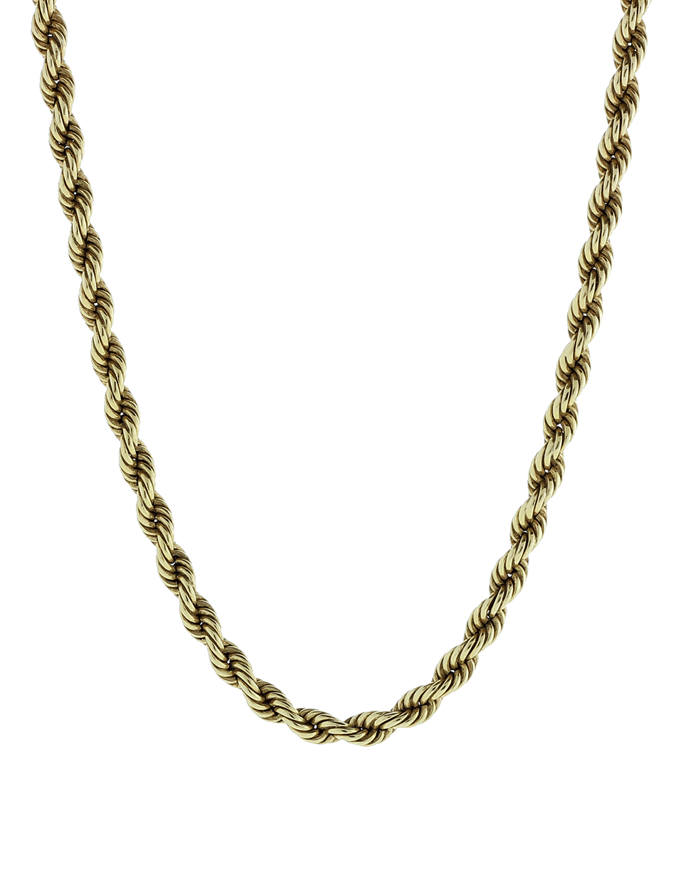 GEMFIELDS X MUSE-Vintage Rope Chain Necklace-YELLOW GOLD