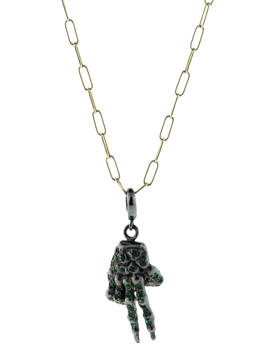 GEMFIELDS X MUSE-Luis Morais Bone Pendant-BLACK GOLD