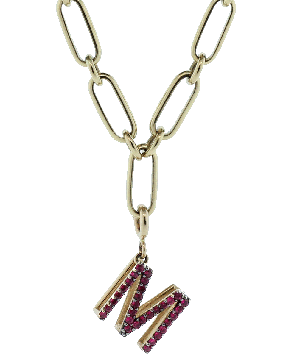 GEMFIELDS X MUSE-Kismet Monogram "M" Charm-ROSE GOLD