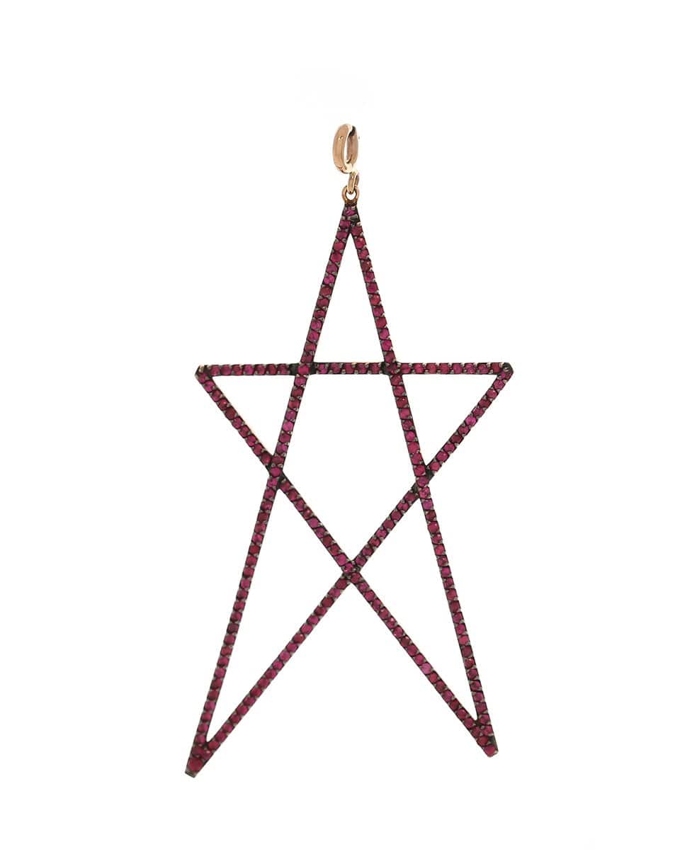 GEMFIELDS X MUSE-Large Ruby Star Pendant-ROSE GOLD