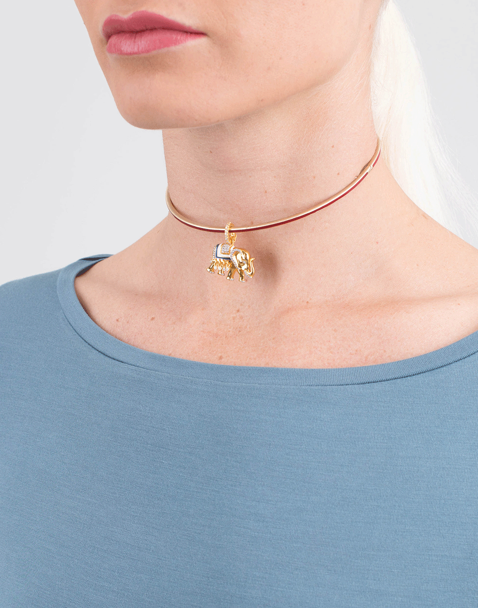 GEMFIELDS X MUSE-Diamond Elephant Pendant-YELLOW GOLD