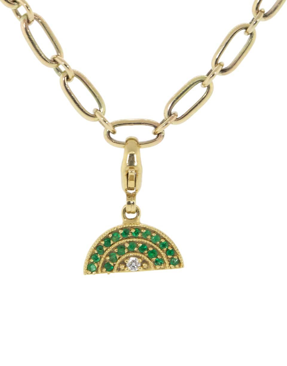 GEMFIELDS X MUSE-Emerald Rainbow Charm-YELLOW GOLD