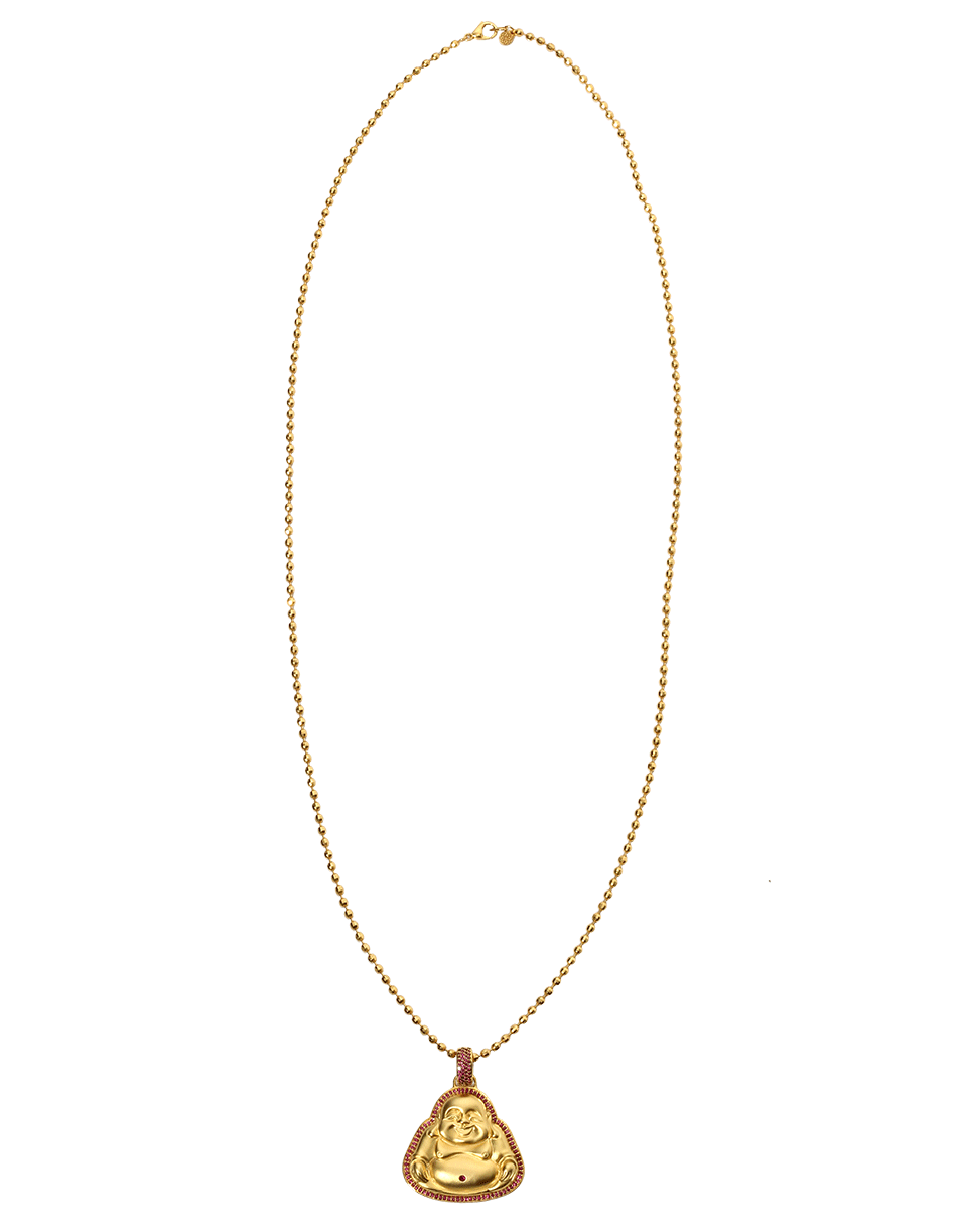 GEMFIELDS X MUSE-Large Buddha Mama Pendant-YELLOW GOLD