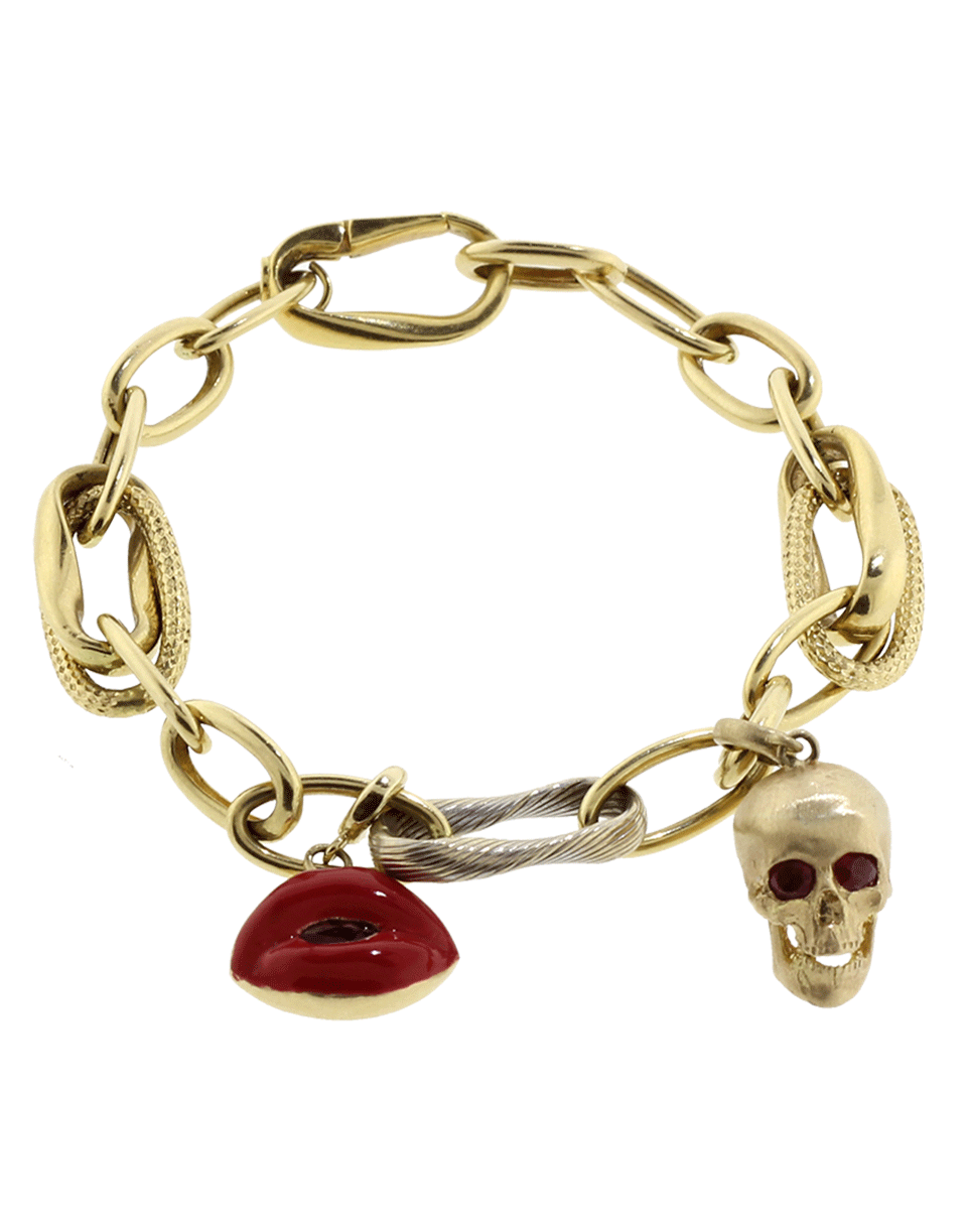 GEMFIELDS X MUSE-Luis Morais Skull Charm-YELLOW GOLD