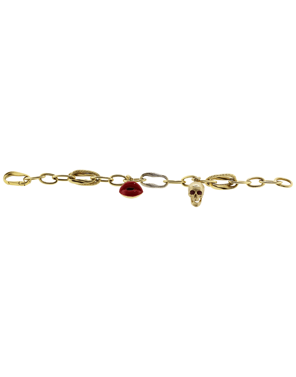 GEMFIELDS X MUSE-Luis Morais Skull Charm-YELLOW GOLD