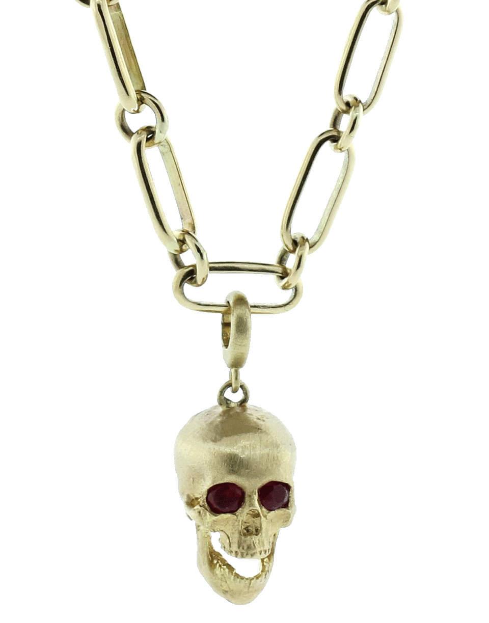 GEMFIELDS X MUSE-Luis Morais Skull Charm-YELLOW GOLD