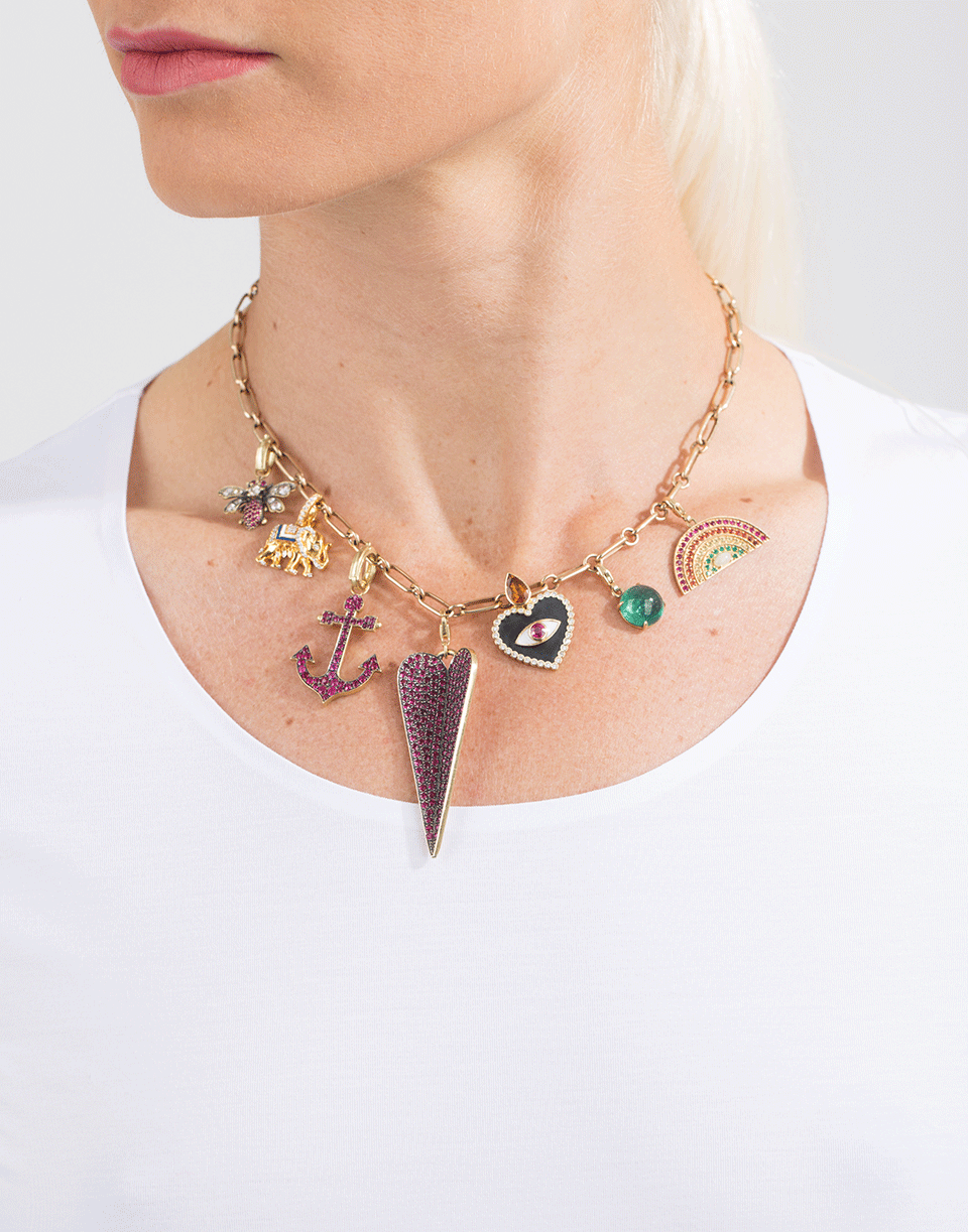 GEMFIELDS X MUSE-Ruby Eros Pendant-YELLOW GOLD