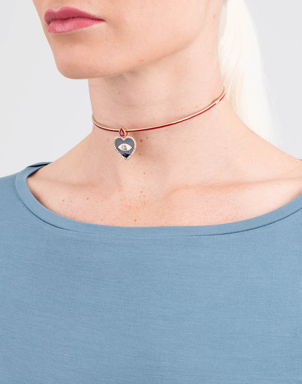 GEMFIELDS X MUSE-Ruby Heart Pendant-YELLOW GOLD