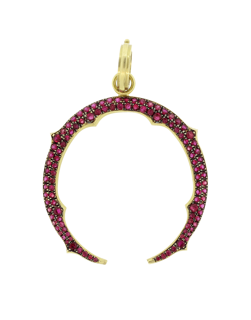 GEMFIELDS X MUSE-Sylva & Cie Horseshoe Pendant-YELLOW GOLD
