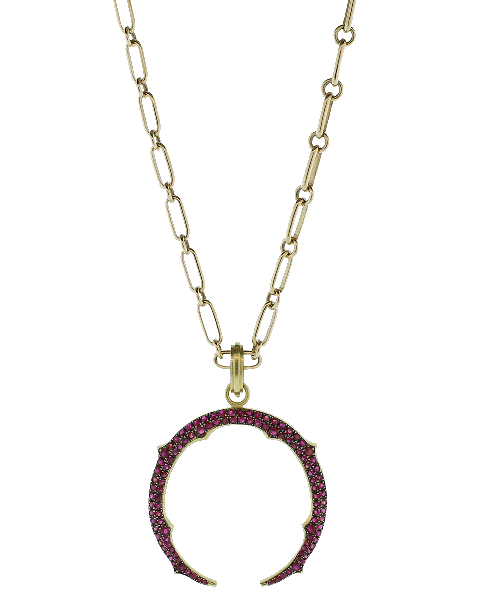 GEMFIELDS X MUSE-Sylva & Cie Horseshoe Pendant-YELLOW GOLD