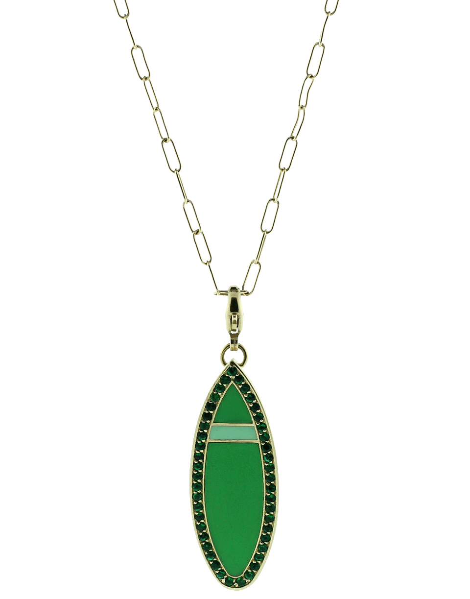 GEMFIELDS X MUSE-Tara Hirshberg Enamel Pendant-YELLOW GOLD