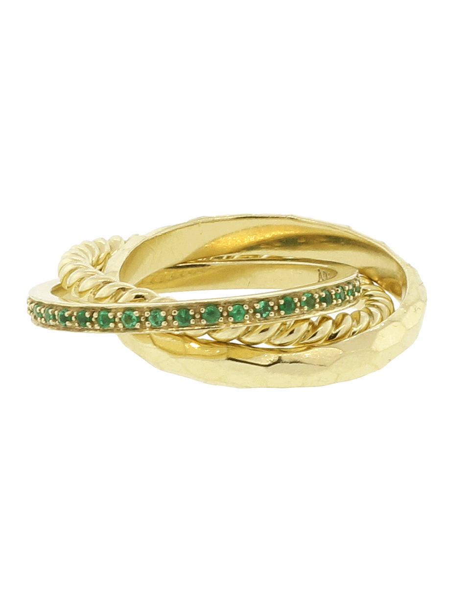 GEMFIELDS X MUSE-Nancy Newberg Rolling Rings-YELLOW GOLD