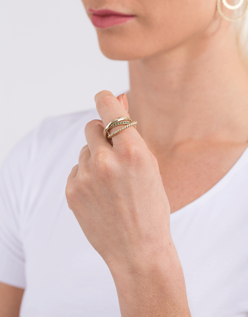 GEMFIELDS X MUSE-Rolling Ring-YELLOW GOLD